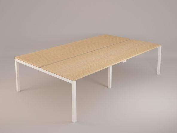 Bureau bench 4 personnes Oracle en bois_0