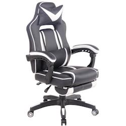 CLP Fauteuil de bureau Heat en similicuir Noir / Blanc - blanc polyester 192553637_0