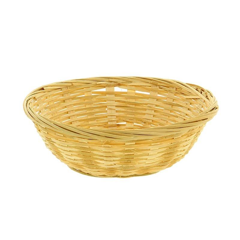 Corbeille à pain bambou Chine Ø18x6cm Lot de 6 -_0