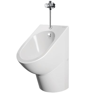 Easy-D céramique - urinoir - Delabie avec robinet temporisé Temposoft 2 droit - pack complet pour collectivités_0