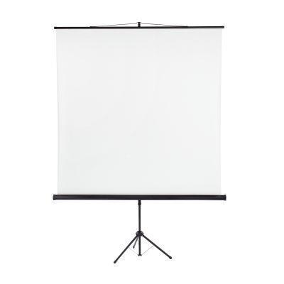 Écran de projection sur trépied 180x180cm - réglable en hauteur et inclinaison - dos noir anti-transparence - BISILQUE_0