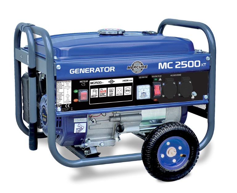 MECAFER - GROUPE ÉLECTROGÈNE 2400W SYSTÈME AVR + KIT TRANSPORT - MC2500KT