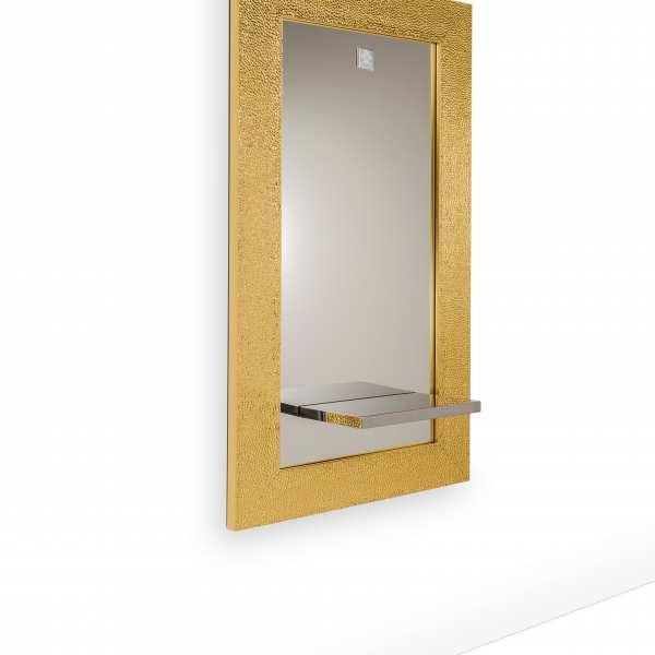 Coiffeuse Gold Cut FF 1240 - tablette inox - cadre en PVC coloris Or - miroir court_0