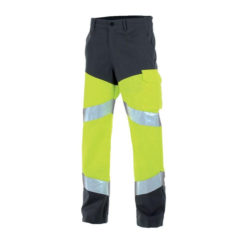 Pantalon fluo safe 9085 - tissu fluorescent avec bandes rétro-réfléchissantes_0