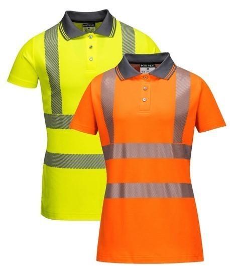 Polo de travail haute visibilité coton femme, Coloris : Jaune Fluo, Taille : XL_0