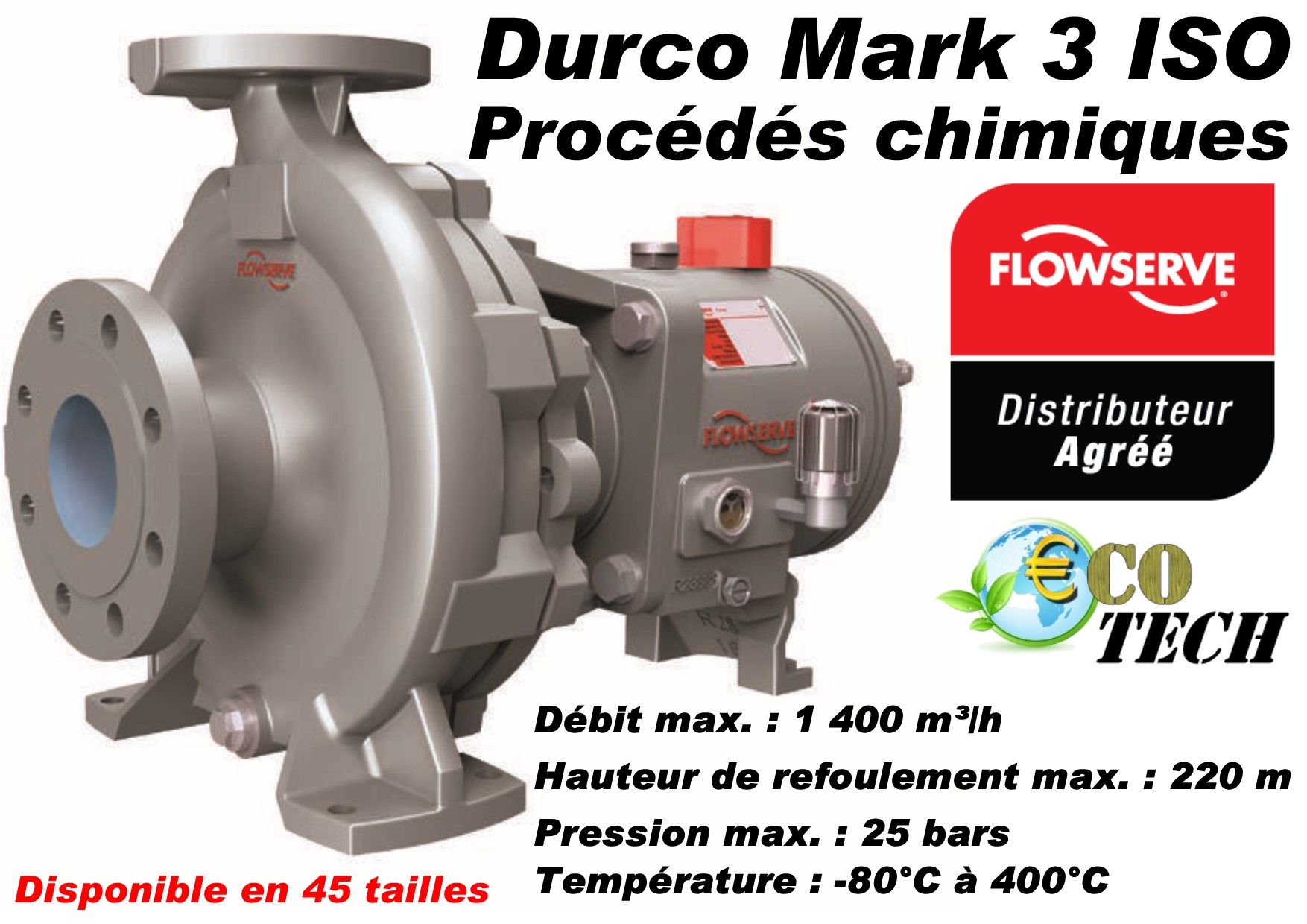 Pompe centrifuge flowserve mark 3 iso pour procédés chimiques_0