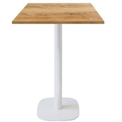 Restootab - Mange-debout 60x60cm - modèle Round blanc chêne slovène - marron TB-ROUFF1-6060M-CH.SLO_0