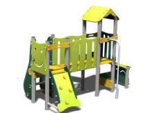 Structure de jeux combinées 2 tours avec kiosque Neo - NEO20905I - CREA Equipements - pour enfants de 2 à 8 ans_0
