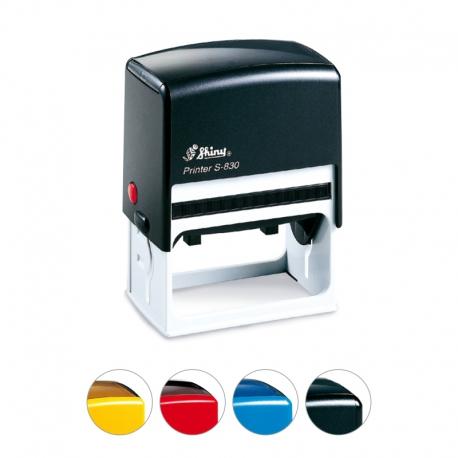 Tampon de bureau Printer Shiny S-830 - 10 lignes - Plaque 75x38 mm - Gravure laser_0