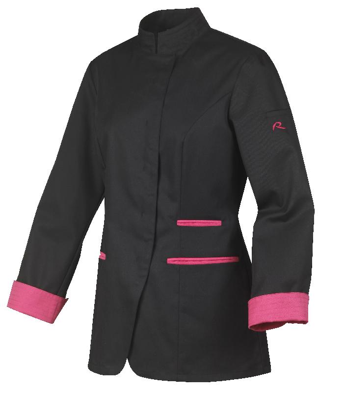 VESTE DE CUISINE FEMME NOIRE RIA