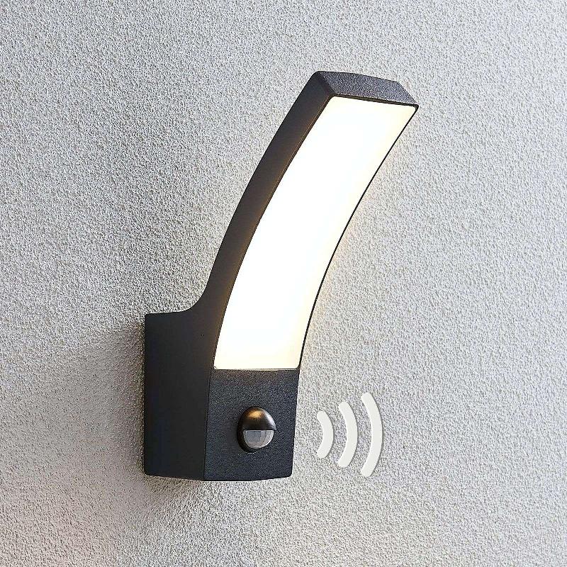 APPLIQUE D\'EXTÉRIEUR LED LINDBY ILVITA, CAPTEUR, ANTHRACITE, IP54