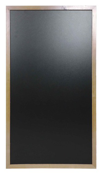 Ardoise menu murale - cadre bois grand format - 920 x 470 mm - Écriture double face - Fabrication française_0