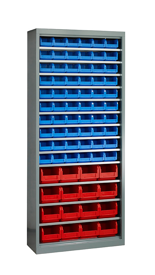 ARMOIRE AVEC 76 BACS À BEC SANS PORTE