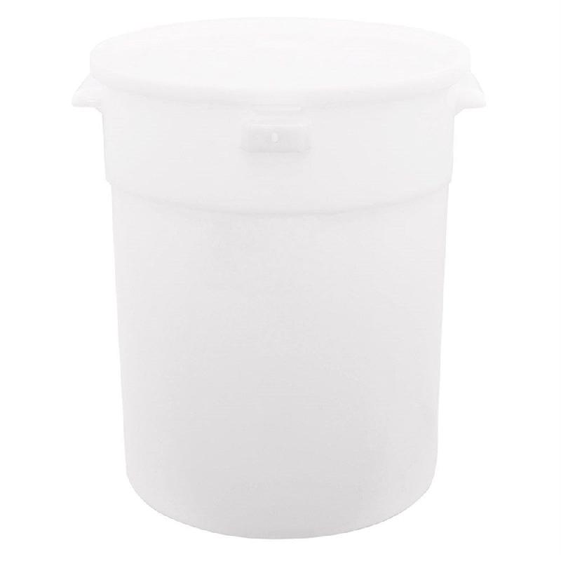 Bac alimentaire 18L Ø31,4x37,8cm polyéthylène blanc_0