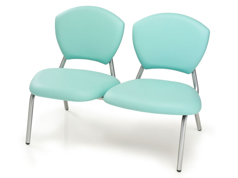 Banc d'accueil Actorem - 121 cm de largeur - Garnissage mousse polyuréthane - Piètement en acier_0