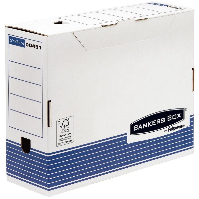 BANKERS BOX BOÎTE ARCHIVES AUTOMATIQUE BANKERS BOX FSC - DOS 10 CM (PRIX À L'UNITÉ)