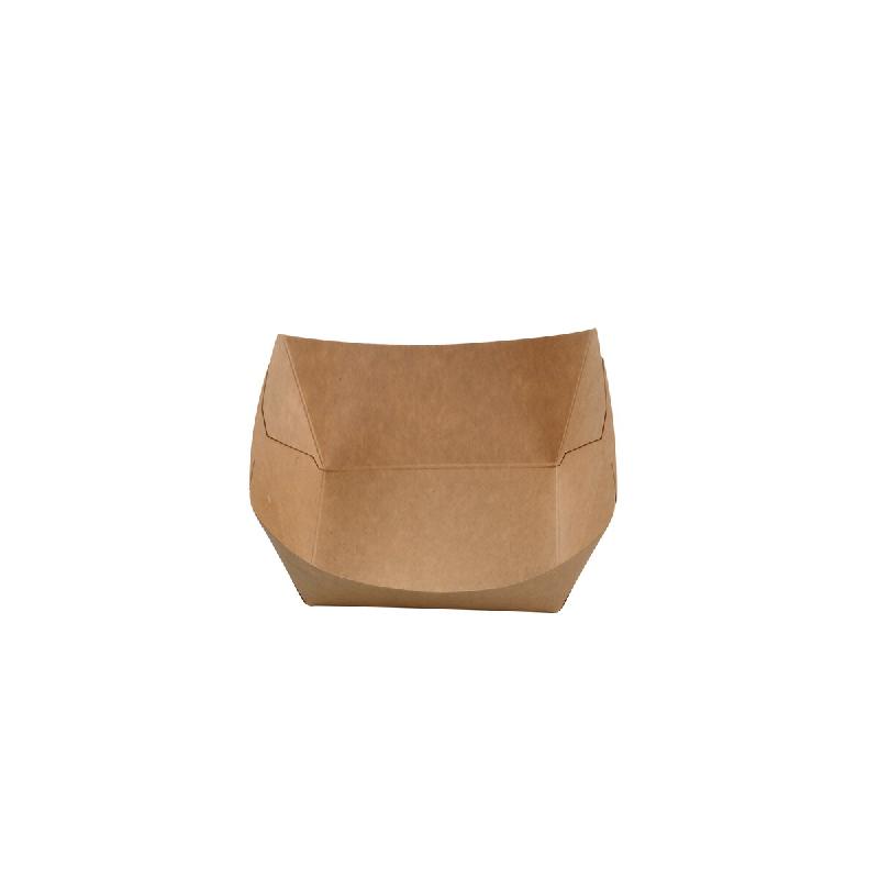 Betik Ecoline – 1500 unités – Barquette rectangulaire carton kraft – 16 x 12,5 x 4,5 cm 375 ml - marron en carton 1010602_0