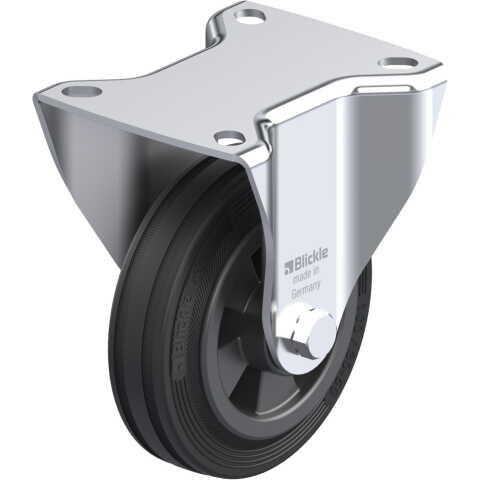 BLICKLE - ROULETTE FIXE Ø 100MM BANDAGE CAOUTCHOUC SBR 70KG - B-VPP 100R