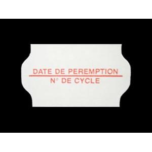 Boîte de 30 rouleaux - 1000 étiquettes 32x19mm blanches adhésif permanent - Impression personnalisée standard_0