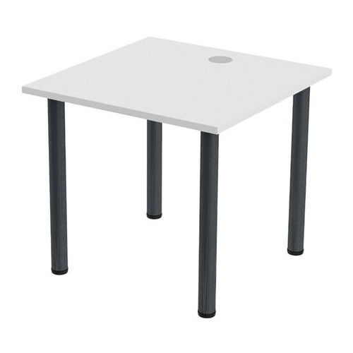 BUREAU TUBO 80 X 80 CM BLANC ANTHRACITE - MBA