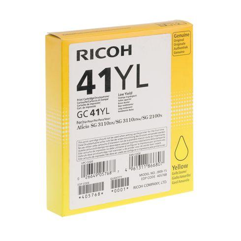 CARTOUCHE GEL D'ENCRE JAUNE RICOH GC-41YL - CARTOUCHE AUTHENTIQUE