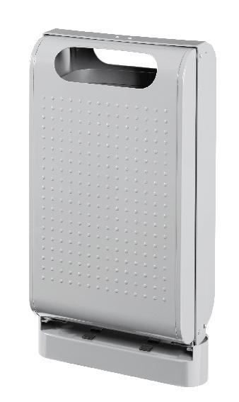 POUBELLE URBAINE BAHIA - SUR PIEDS 60 L GRIS MÉTAL-ROSSIGNOL PRO - MANUTAN COLLECTIVITÉS