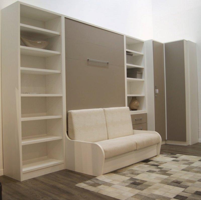 Armoire Lit Escamotable 160cm Campus De Jacquelin Autoporteur Canape