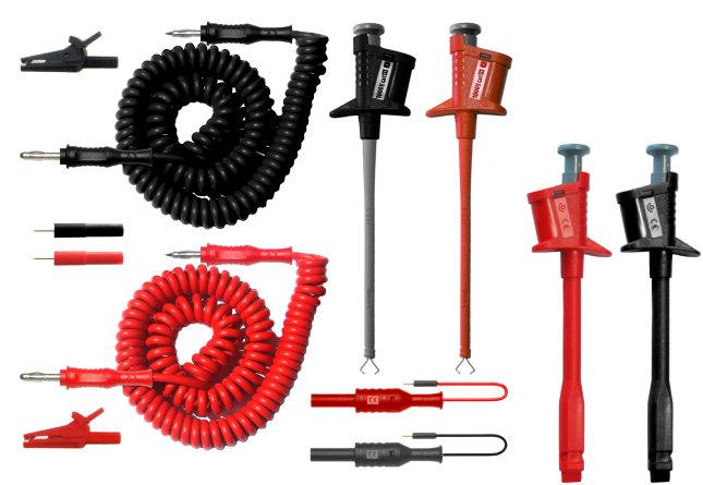 KIT AUTO: CORDONS SPIRALÉS, PIC-FILS, GRIPPE FILS, PINCES CROCOS, ADAPTATEURS NEEDLE - PJPKITAUTO6