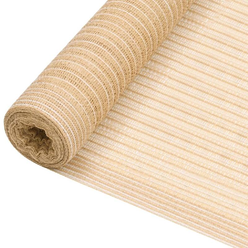 Filet brise-vue Beige 1x10 m PEHD 150 g/m² Modèle Plein Soleil - 8720286250570_0