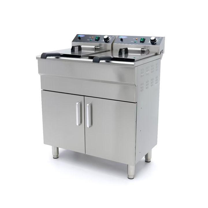 Friteuse Professionnelle ECO 2x16 L - 2 paniers - avec robinet de vidange et support - 230V, MONO_0