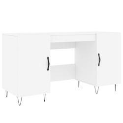 Helloshop26 - Bureau table poste de travail meuble d'ordinateur informatique étude 140 x 50 x 75 cm bois d'ingénierie blanc 02_0023518 - 3000214363288_0