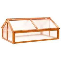 Helloshop26 - Serre tente abri plante fleur légumes 114 x 80 x 50 cm bois de sapin marron 02_0044439 - 3000220287257_0
