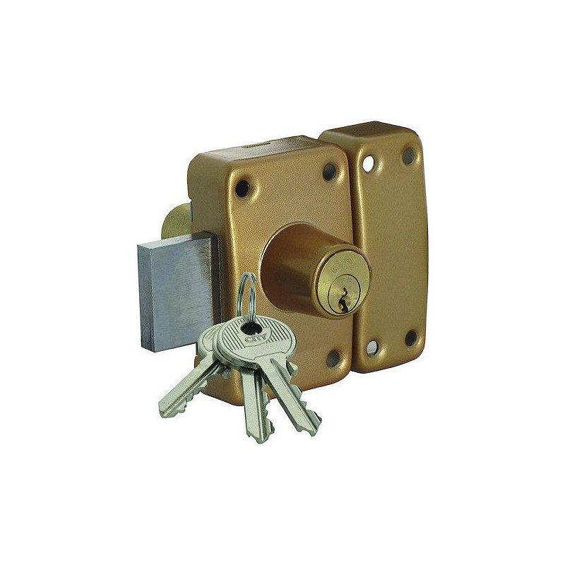 VERROU CITY 26 À DOUBLE ENTRÉE GÂCHE HUISSERIE BOIS CYLINDRE DE 50MM - ISEO - 10022501