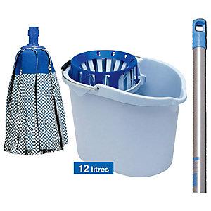 KIT SUPER MOP VILEDA : SEAU+ FRANGE+MANCHE ALU
