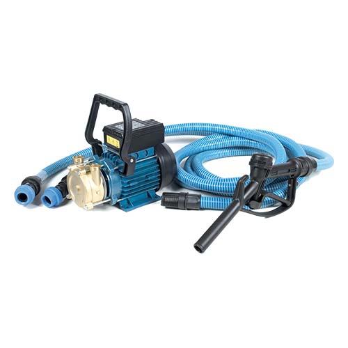 Kit transfert gazole économique - Pompe centrifuge en bronze 28 L/min - 230V 0,37 kW avec tuyau et pistolet PVC_0