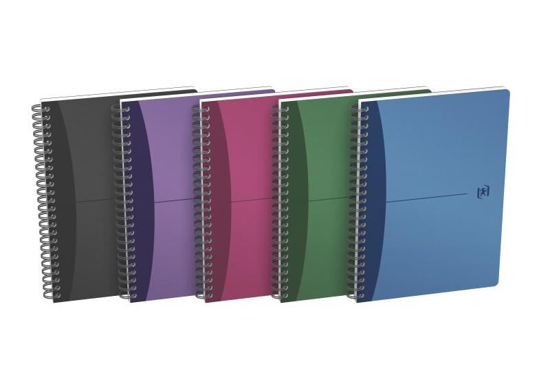 Oxford Office Cahier Urban Mix A5 - Couverture polypro - Reliure intégrale - Ligné - 100 pages - Compatible SCRIBZEE® - Coloris Assortis - 30201200_0