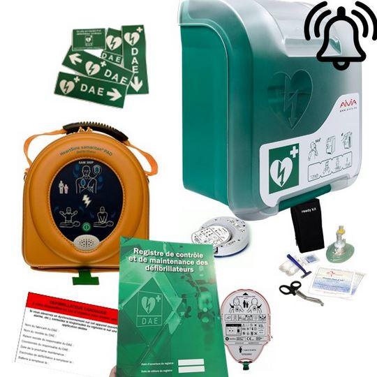 Pack défibrillateur heartsine 360p avec armoire aivia in avec alarme_0