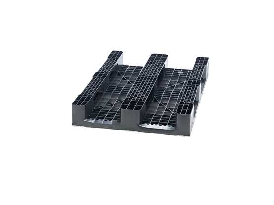 Palette plastique 3 semelles monobloc - MED812/PE/3S - 800x1200 mm, rebords anti-dérapants, charge statique 5000 kg_0