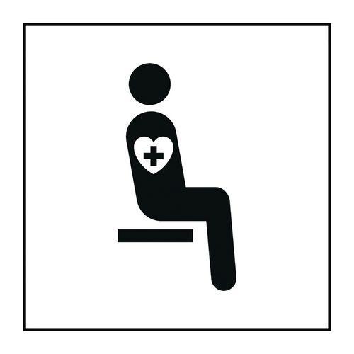 PICTO SIÈGE TROUBLES GRAVES GRAVOPLY NOIR/BLANC 350X350