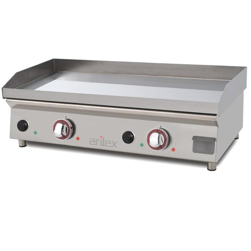 Plancha électrique lisse en CHROME - L800 | Arilex - 80PECN_0