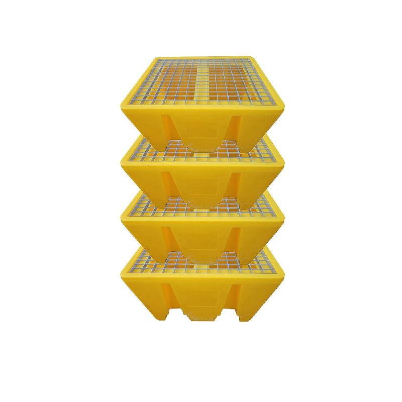 PLAST'UP ROTOMOULAGE Bac de rétention 1 fût standard- lot de 4 - JAUNE - jaune 0750122561100_0