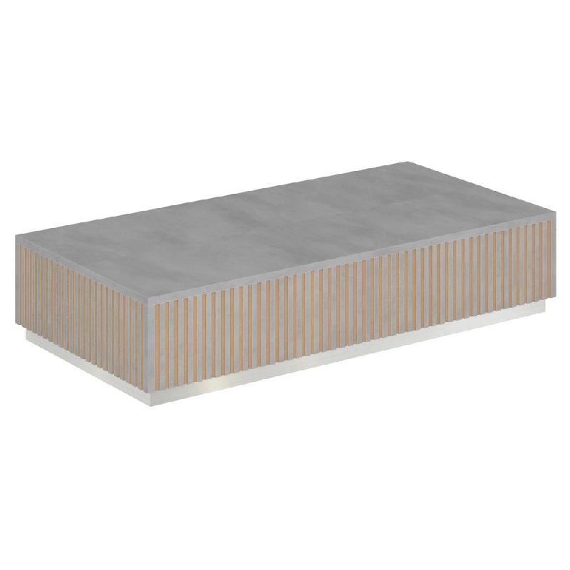 Podium pour mannequins Vertigo T01 MDF naturel et béton 120x60x25cm_0