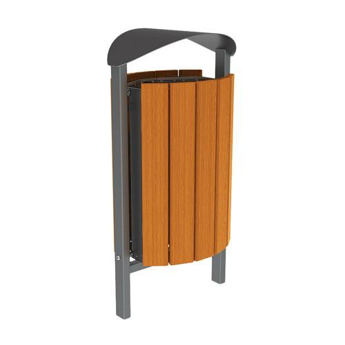 POUBELLE SILAOS 50 L ACIER/BOIS - PROCITY