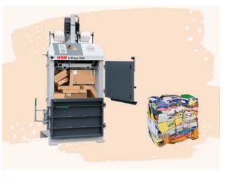 Presse à balle permettant de comprimer les cartons ou films plastiques - V-Press 504 HSM_0