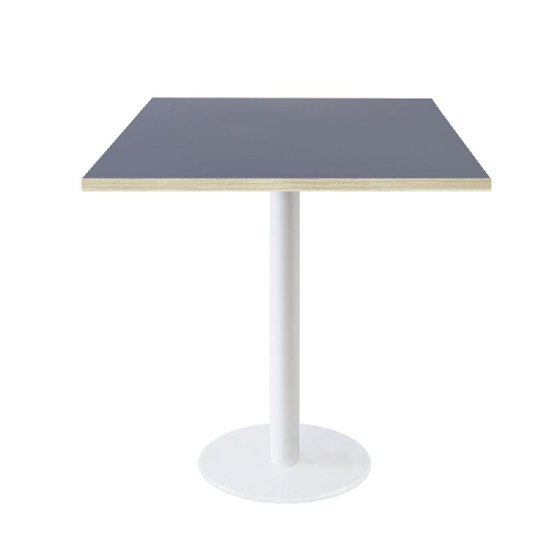 RestooTab - Table Rome blanc 70x70cm bleu fes fenix chants couleur bois - bleu Bois manufacturé TB-ROM1-7070M-BL.FES-BOI_0