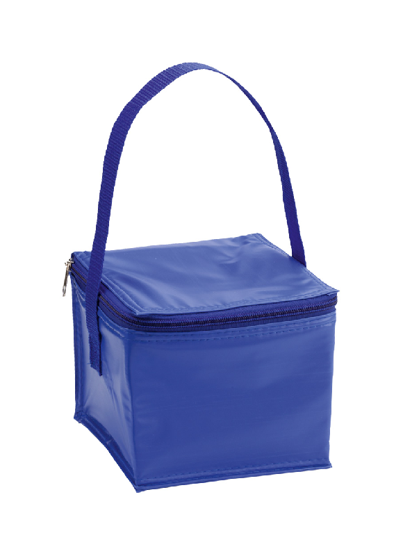 Sac isotherme en PVC - Fermeture-éclair et renfort en aluminium - Capacité 4 boîtes de 0,33 L - Couleur bleu_0