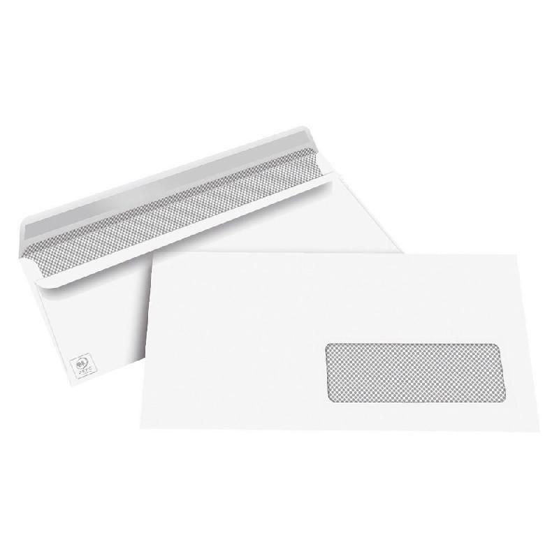 STAPLES BOÎTE DE 500 ENVELOPPES AVEC FENÊTRE - AUTOCOLLANTES - PAPIER VÉLIN - 110 X 220 MM (80 G/M²) - COULEUR BLANC