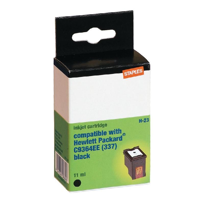 STAPLES CARTOUCHE D'ENCRE COMPATIBLE 337 N (4182814) - COMPATIBLE: HP - COULEUR: NOIR