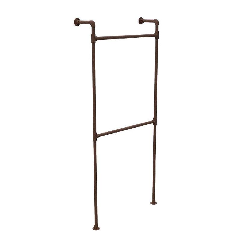 Structure Urban L90xP27,5xH240cm double penderie - tube Ø34,5mm - rouille - Système tubulaire modulable et configurable_0