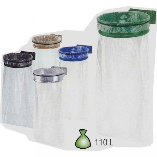 Support à sac poubelle 110 litres - Ecollecto Essentiel - acier anti-UV - pour tri sélectif_0